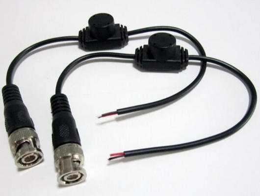 Balck Video pasivo a prueba de agua Balun Convertidor de video Transceptor Twisted para cámaras de circuito cerrado