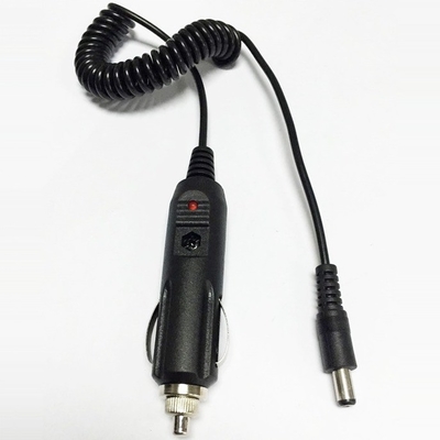 Cable de cargador para automóviles de tipo de extremo masculino para encendedor de cigarrillos de 12v 5.5x2.1 en vehículos