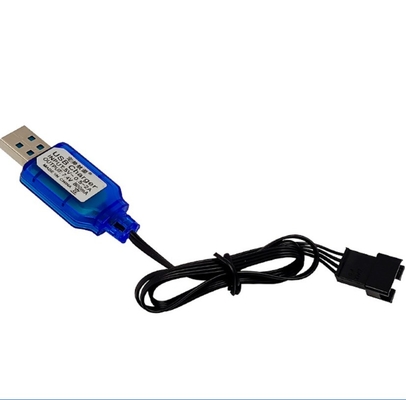 Material ABS SM-4P Conector Cargador de batería de iones de litio con cable USB y protección