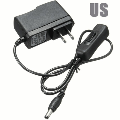 Adaptador de alimentación de corriente continua de tamaño pequeño 12V 1A 12W 1000mA con interruptor de encendido/apagado en línea para la luz LED CCTV