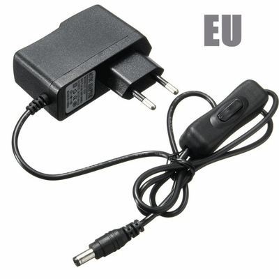 Adaptador de alimentación de corriente continua de tamaño pequeño 12V 1A 12W 1000mA con interruptor de encendido/apagado en línea para la luz LED CCTV