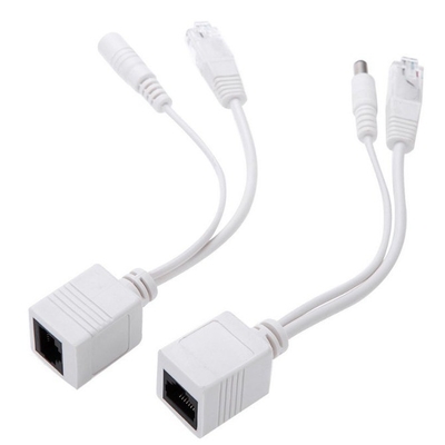 Certificado CE Parejas POE Ethernet Inyector Splitter Adaptador de cable para CCTV RJ 45 RCA
