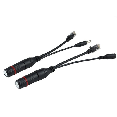 Cable de separación de inyector de POE a prueba de agua de 12 V para sistema de CCTV cámara IP AP NVR inalámbrico