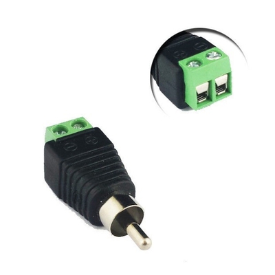 Conectores de cámara de CCTV ABS 2.1mm DC RCA Phono BNC Conexión de cable de conexión y toma