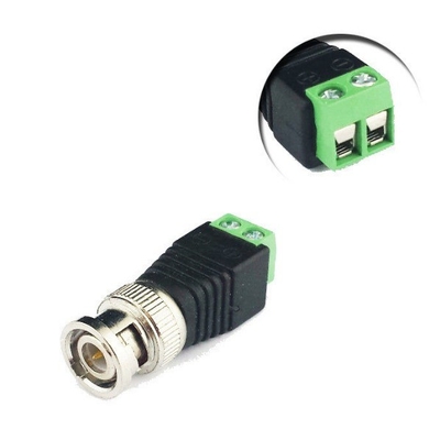 Conexión de alambre posible con el certificado CE Conector coaxial CAT5 a conector coaxial BNC