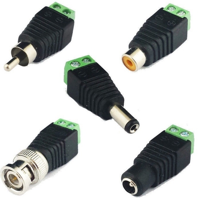 Conexión de alambre posible con el certificado CE Conector coaxial CAT5 a conector coaxial BNC
