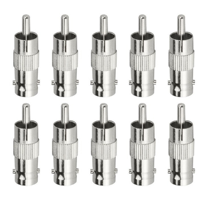 Conector de cable coaxial de RCA masculino a BNC femenino para la instalación de cámaras de circuito cerrado