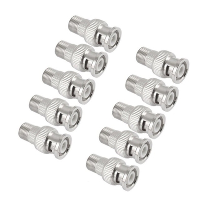 Adaptador de conector RF coaxial masculino a Femenino BNC certificado por el CE para CCTV RG6 RG59 CE