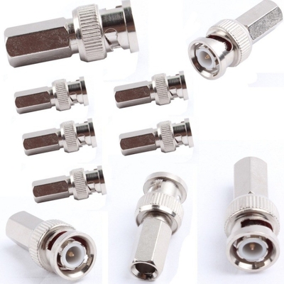 Conector coaxial de giro masculino BNC para cámaras de seguridad de CCTV y RG59 certificado CE