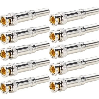 Superior plata BNC conector macho conector adaptador para el cable de audio y video sin soldadura