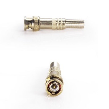 Superior plata BNC conector macho conector adaptador para el cable de audio y video sin soldadura