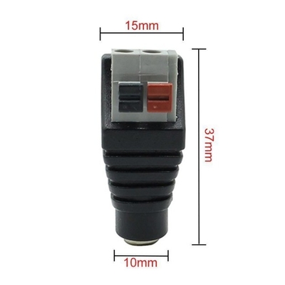 Plug de conector femenino de cobre de 12 V 5.5 * 2.1 mm Plug de adaptador para cinta flexible de LED