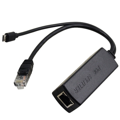 2.4a Kit de transmisión de corriente en negro para Raspberry Pi 3 Inyector de división de placa