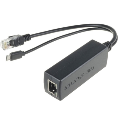 2.4a Kit de transmisión de corriente en negro para Raspberry Pi 3 Inyector de división de placa