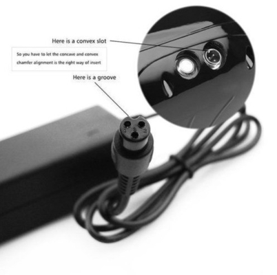 Universal C-Power 42V 2A Adaptador Cargador de batería para scooter eléctrico de equilibrio