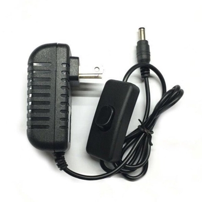 Fuente de alimentación de 12V 1A/2A C-Power con interruptor de encendido/apagado y conector CC 5.5*2.5mm/5.5*2.1mm