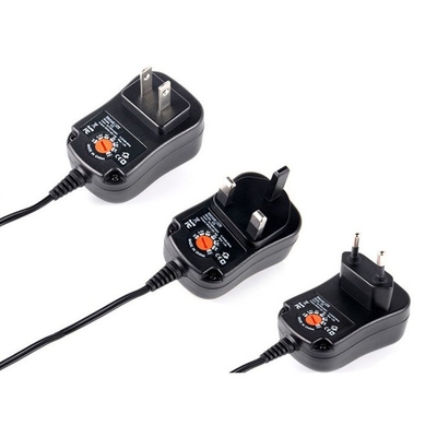 Adaptador de fuente de alimentación ajustable de 30 W para entrada de 100-240 V y salida de eficiencia mínima del 85%