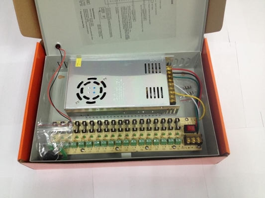 Asegure su suministro de energía CCTV con 12V DC 30A 18CH Switch Box y protección contra el exceso de temperatura