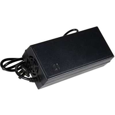 54.6V2A Cargador inteligente de baterías de iones de litio/iones de litio/lipo con enchufe de corriente continua de 5,5*2,1 mm Negro