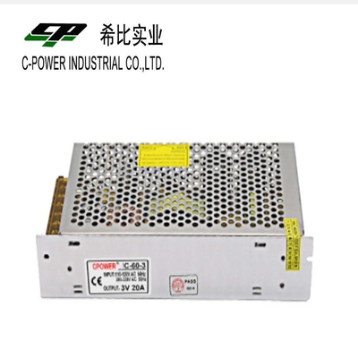 Fuente de alimentación de alta frecuencia 3V 20A LED CCTV con tecnología de conmutación ininterrumpida