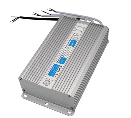 Transformador de conductor LED resistente al agua de plata de 24 V CC IP67 Aprobación CE Fuente de alimentación 250 W