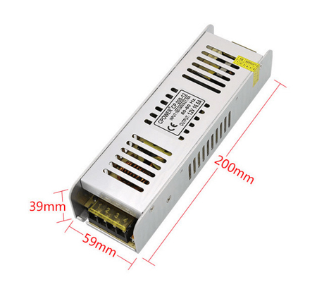 Fuente de alimentación de luz de banda LED Tamaño delgado 180w AC 110-220V a DC 12V/24V Adaptador de conductor