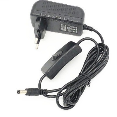 Adaptador de alimentación de corriente continua de entrada AC100-240V con interruptor de encendido/apagado Tipo de salida DC 12V 1A 1.5 2A Compacto