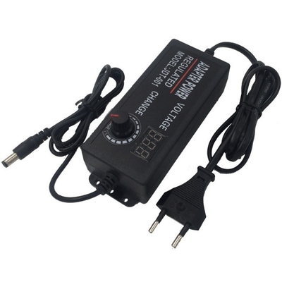 Tipo de salida de corriente continua 3-24v Adaptador de voltaje ajustable con conector de corriente continua 5.5*2.1 5.5*2.5