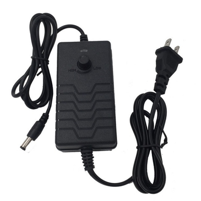 Adaptador de voltaje ajustable de 24V-36V 24W negro con enchufe conectado por C-Power