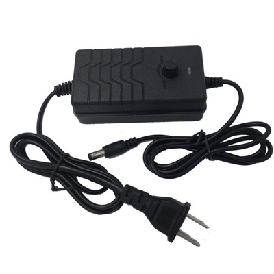 Adaptador de voltaje ajustable de 24V-36V 24W negro con enchufe conectado por C-Power