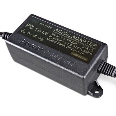 C-Power 24W AC100-240V DC 12V enchufe de pared 12V 2A adaptador de alimentación con conector de CC opcional