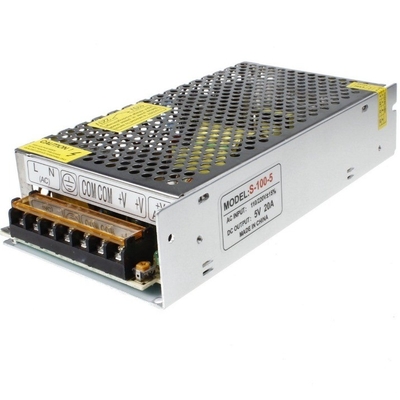 Fuente de alimentación de plata de salida única 5V 18A para entrada de energía C 110V 220V 5V CC 20A 100W