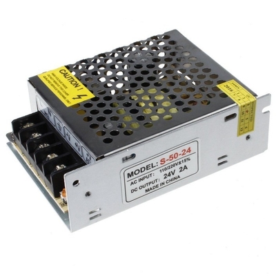 Fuente de alimentación de salida única 24V CC 1.8A 2A para LED de banda C-Power Rosh 110V 220V conmutación